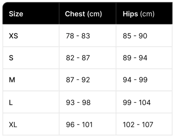 2024 Wallien Swimsuit 0 Size Chart